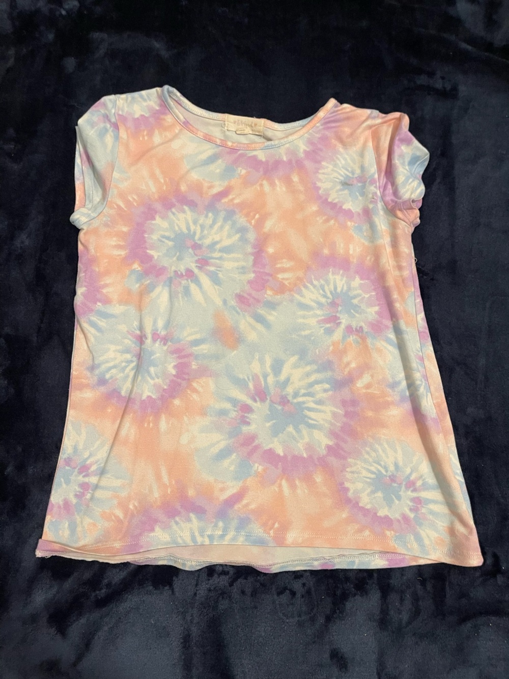 Girls' Pastel Tie-Dye Short Sleeve Tee - Pink & Blue